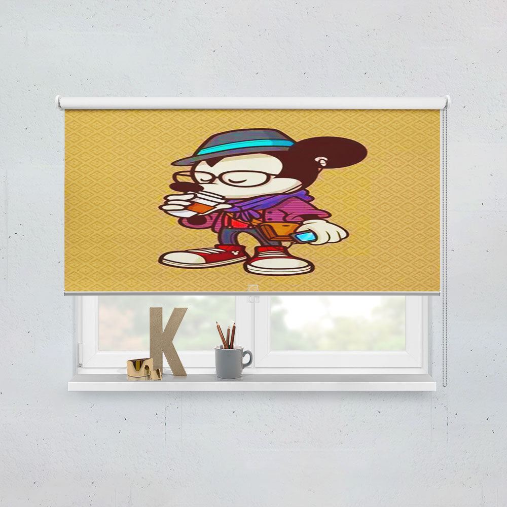 Mickey Mouse Coffee Window Roller Blinds Shades