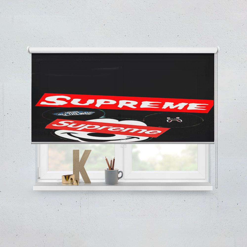 Mickey Mouse Hypebeast Supreme Window Roller Blinds Shades