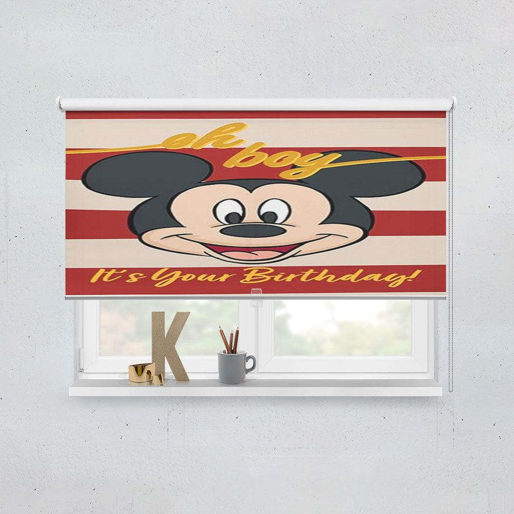 Mickey Mouse Oh Boy It’S Your Birthday Window Roller Blinds Shades