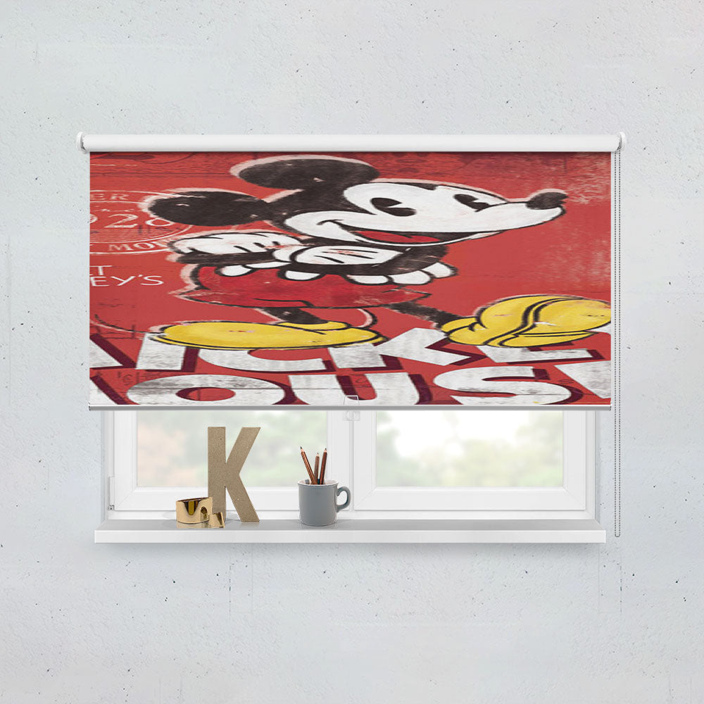 Mickey Mouse Retro Red Maxi Poster Window Roller Blinds Shades