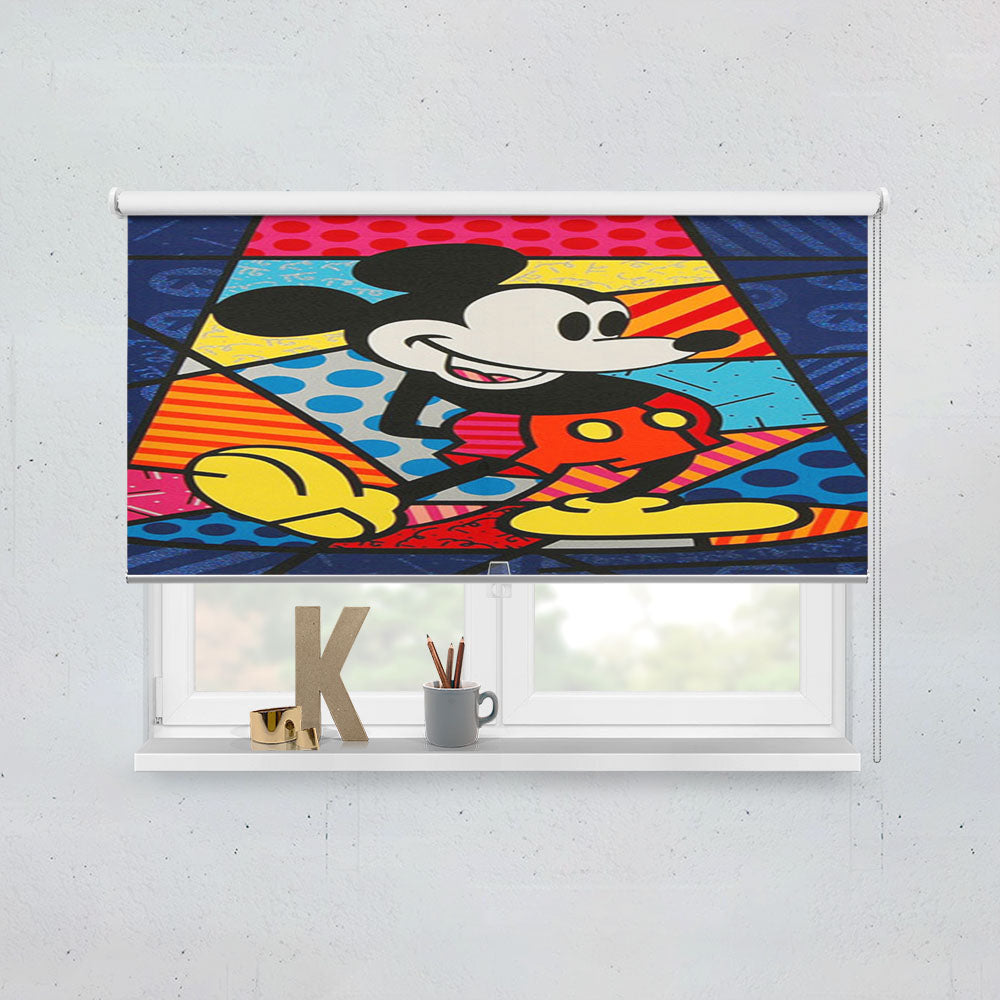 Mickey Mouse Romero Britto Window Roller Blinds Shades