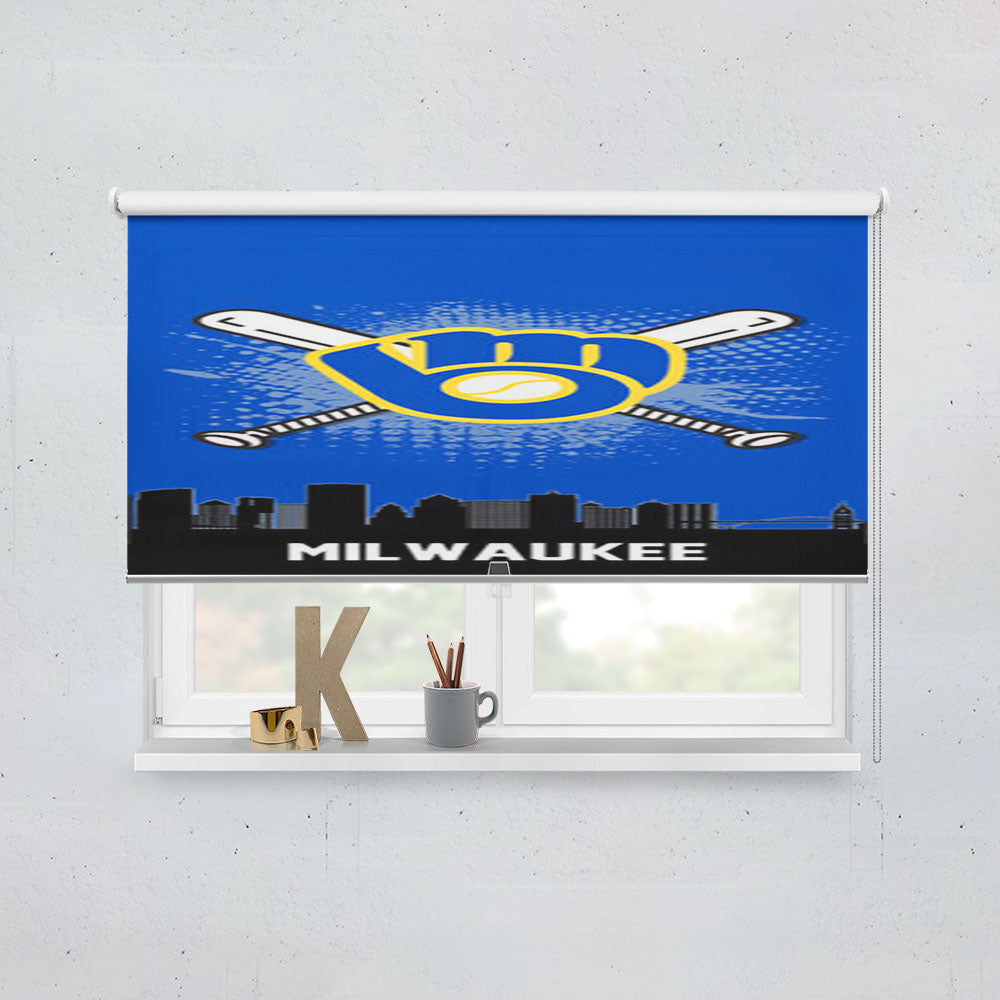Milwaukee Brewers Team Logo Window Roller Blinds Shades