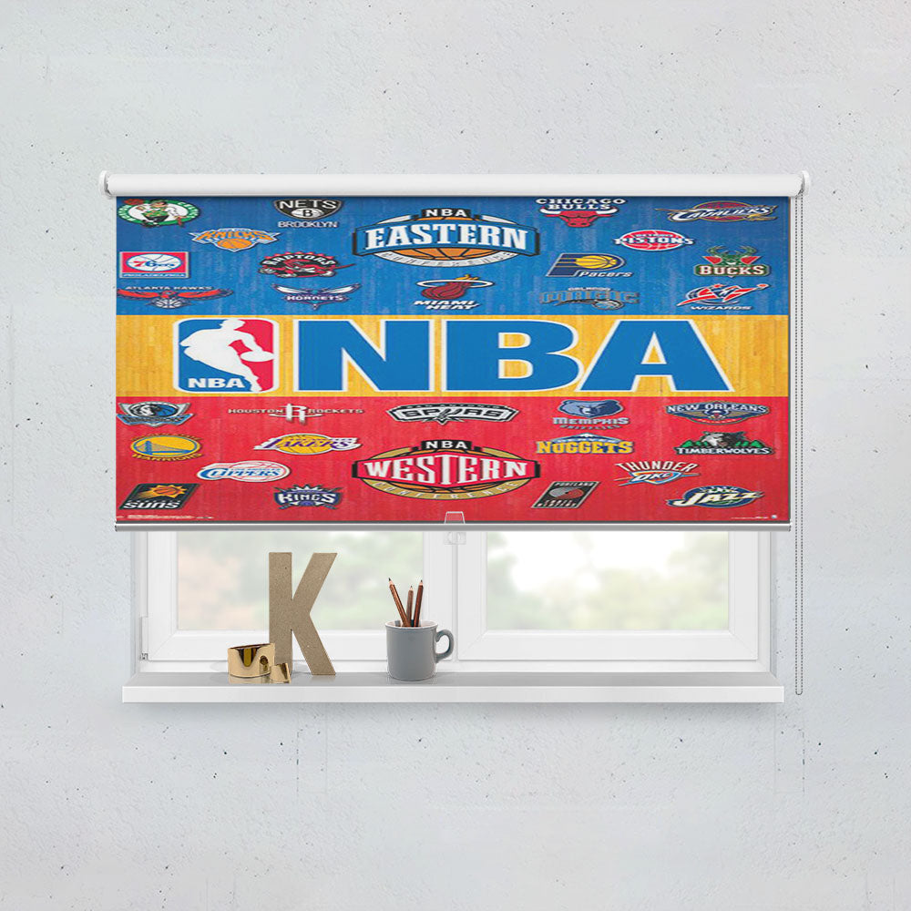 Nba National Basketball Association Logos Team Window Roller Blinds Shades