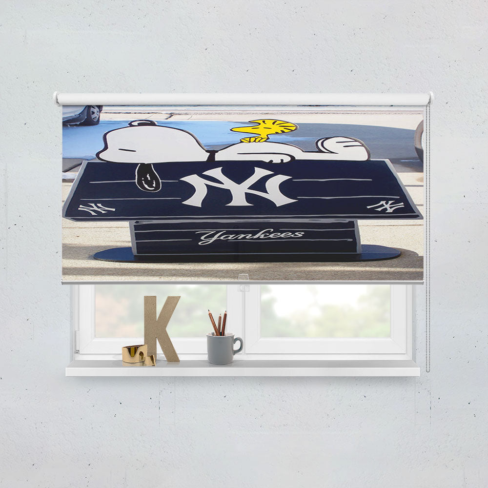 New York Yankees Logos And Uniforms Snoopy Window Roller Blinds Shades