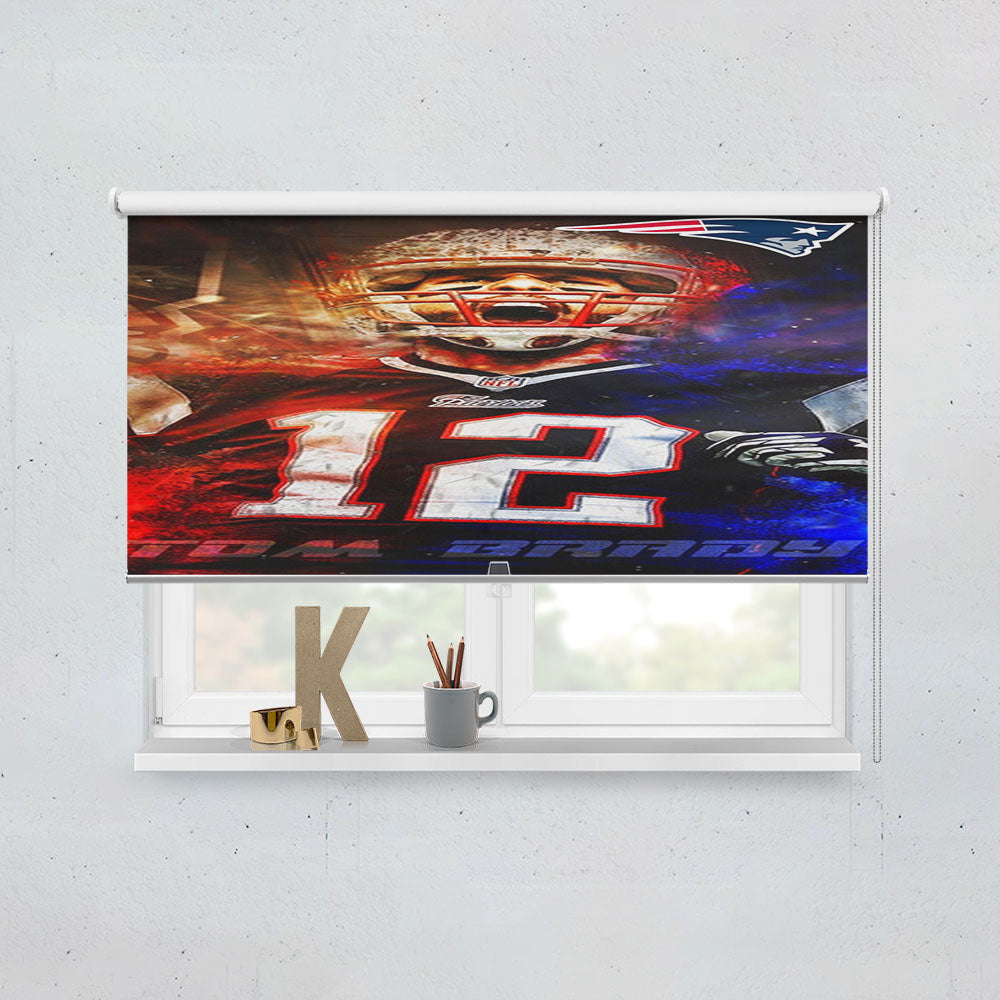 Nfl Patriots 12 Tom Brady Window Roller Blinds Shades
