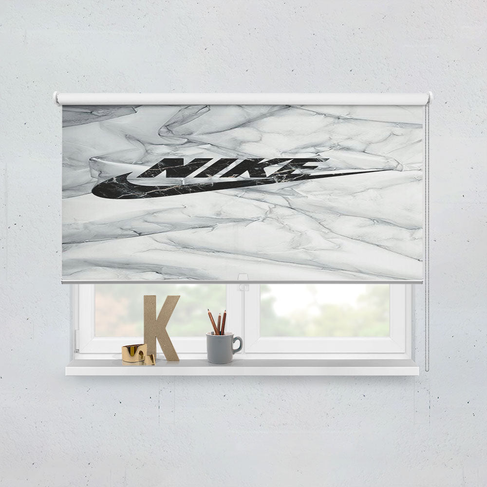Nike Art White Glossy Window Roller Blinds Shades