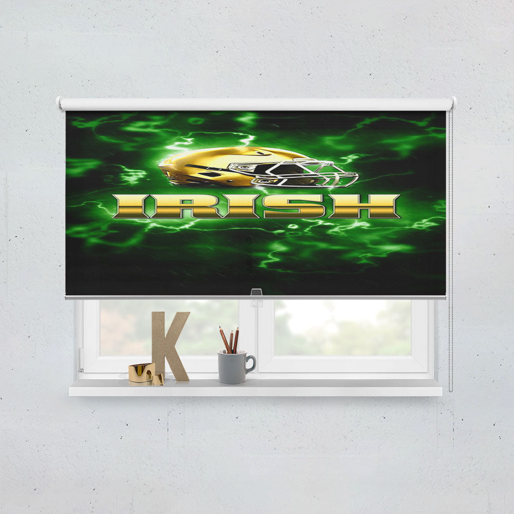Notre Dame Irish Logo Green Window Roller Blinds Shades