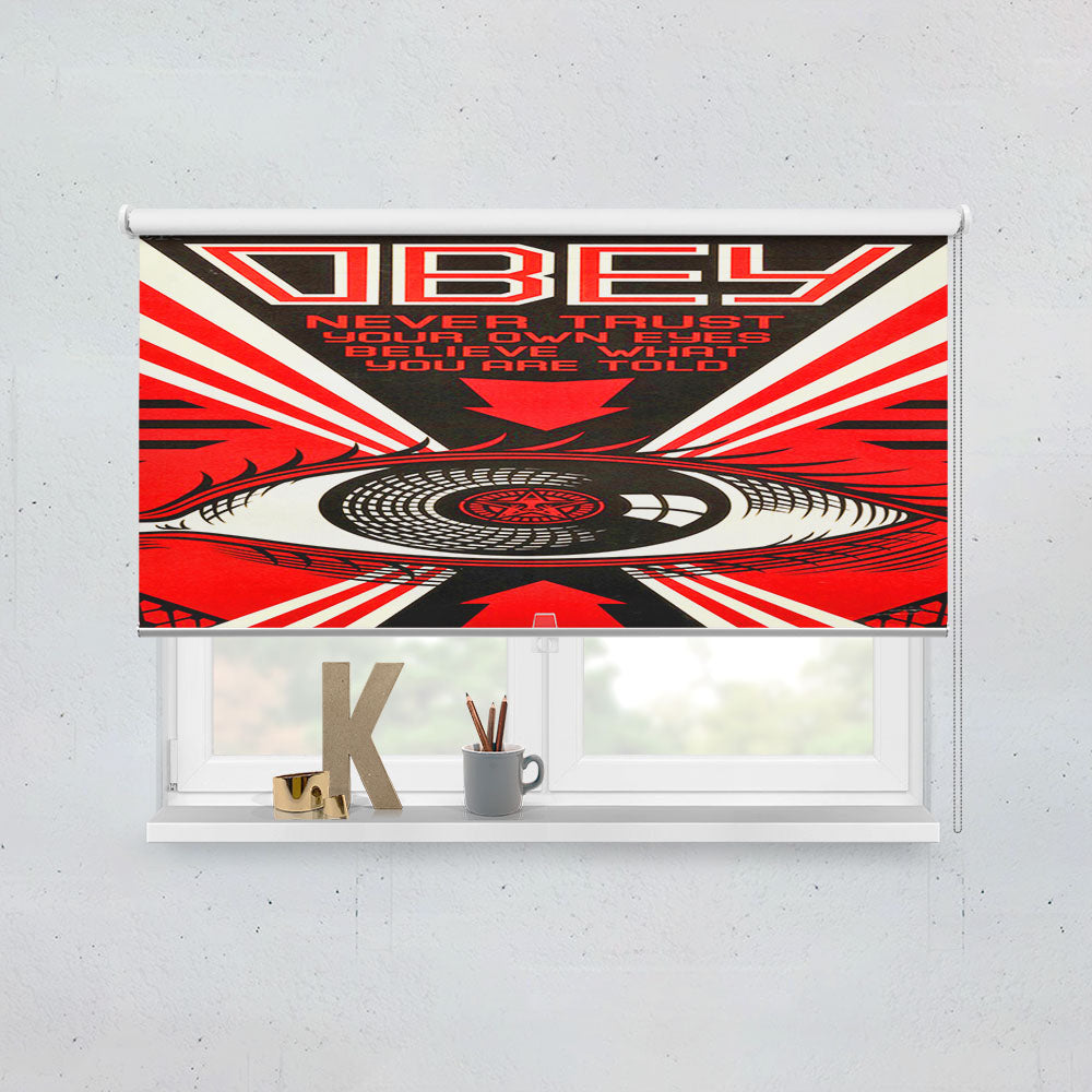 Obey Never Trust Your Own Eyes Window Roller Blinds Shades