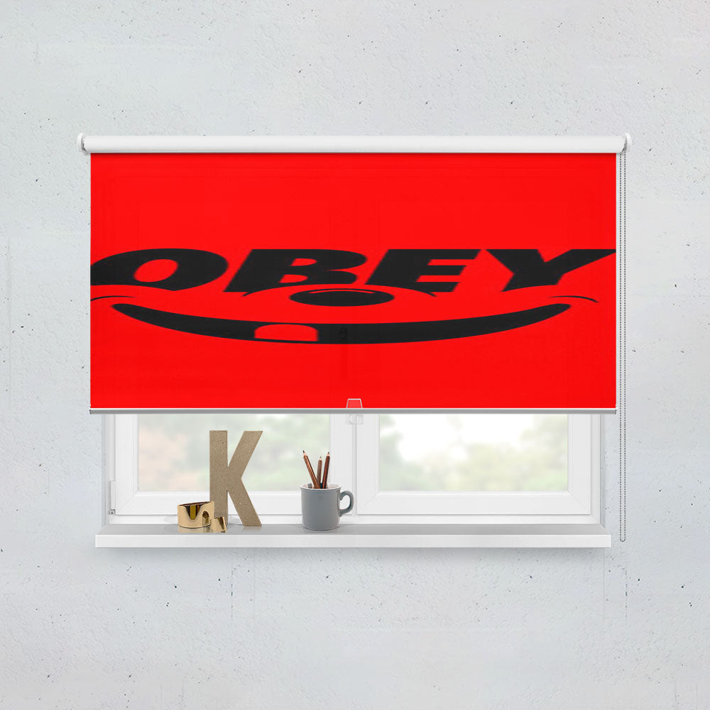 Obey Smile Art Window Roller Blinds Shades