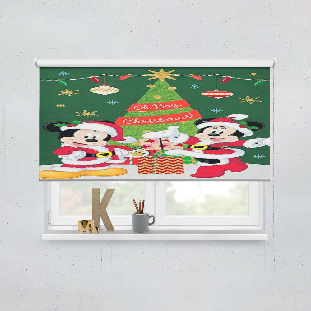 Oh Boy Christmas Mickey And Minnie Window Roller Blinds Shades