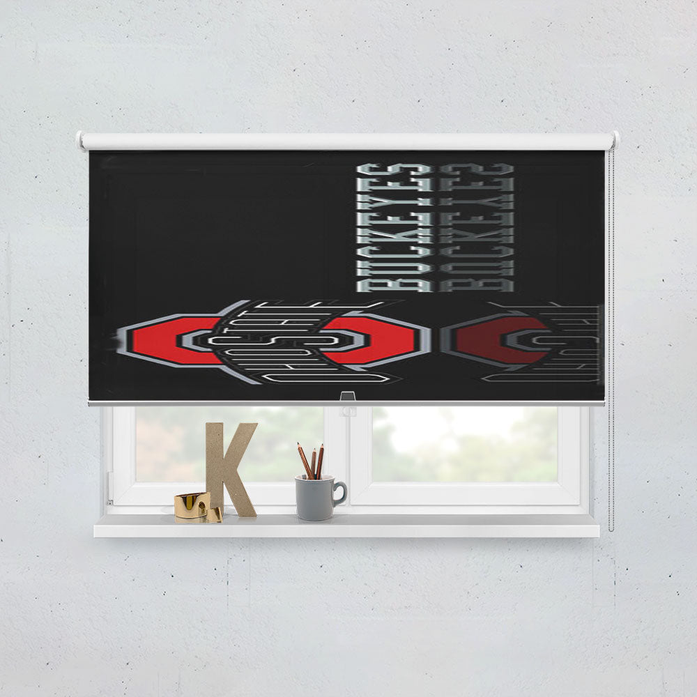 Ohio State Buckeyes Black Window Roller Blinds Shades
