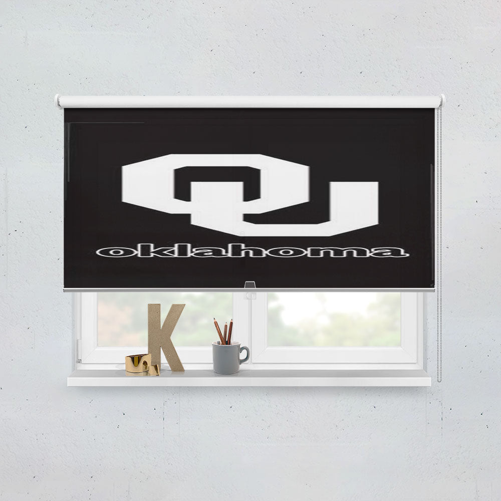 Oklahoma Sooners Black Logo Window Roller Blinds Shades