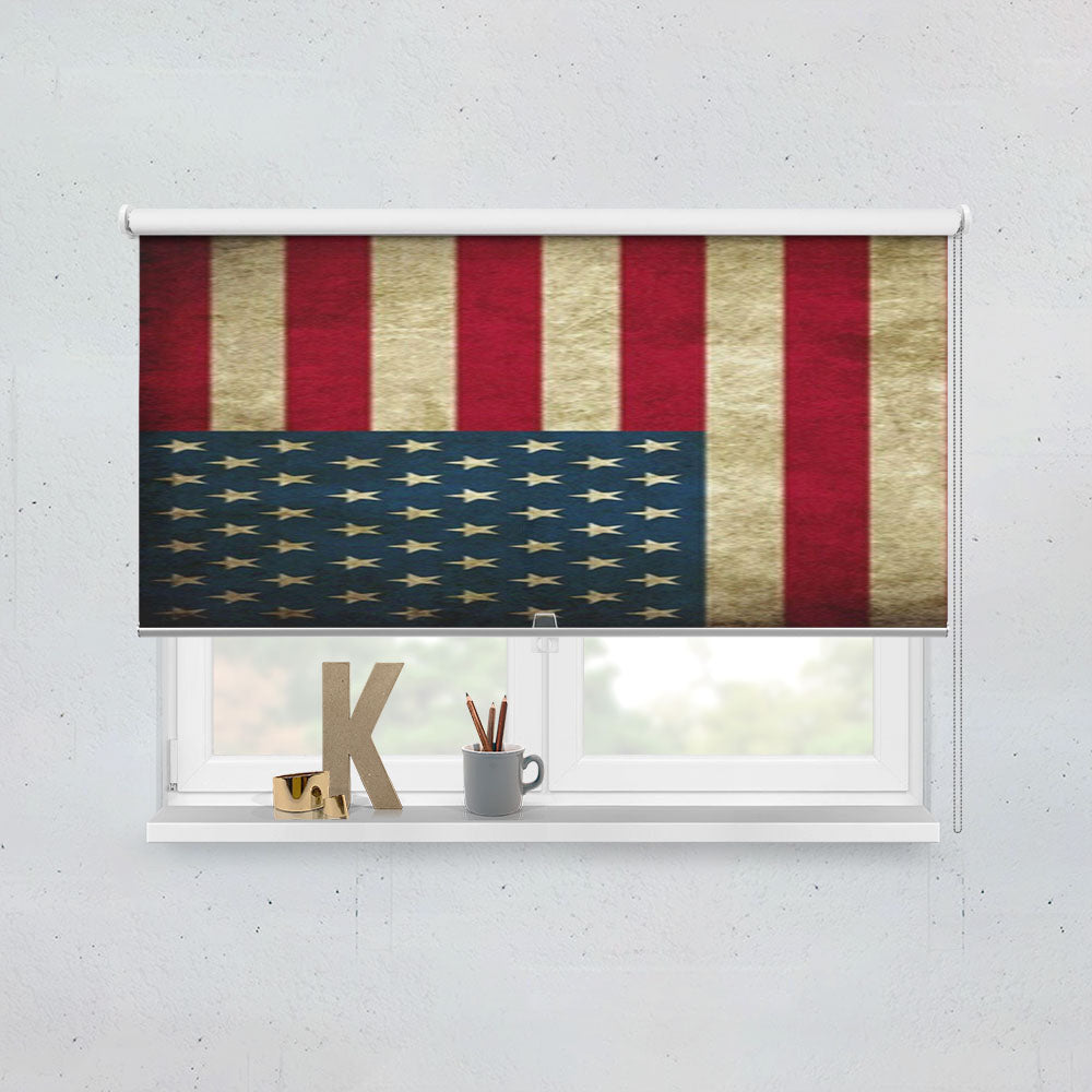 Old American Flag Window Roller Blinds Shades