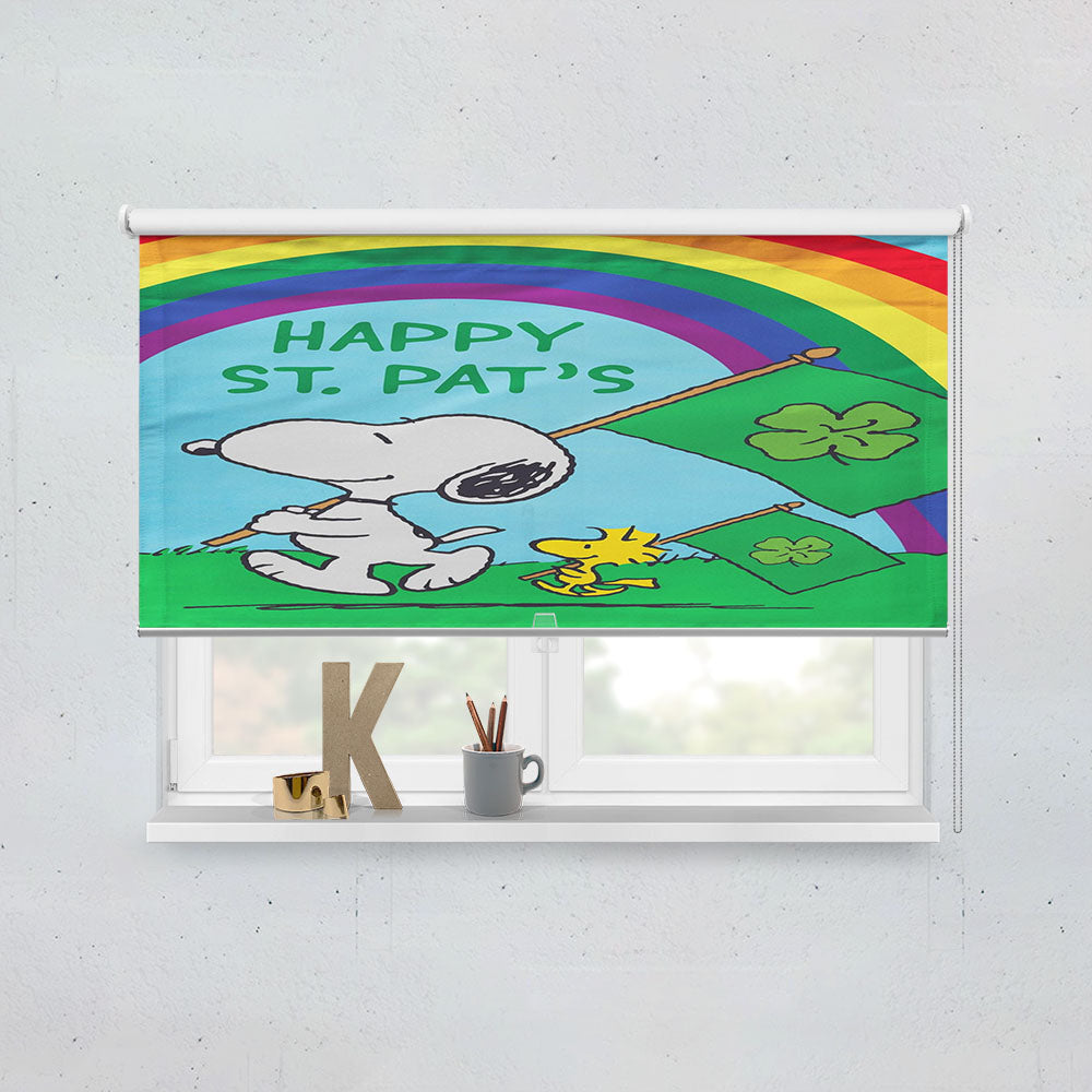 Peanuts Happy St Pats Snoopy Window Roller Blinds Shades