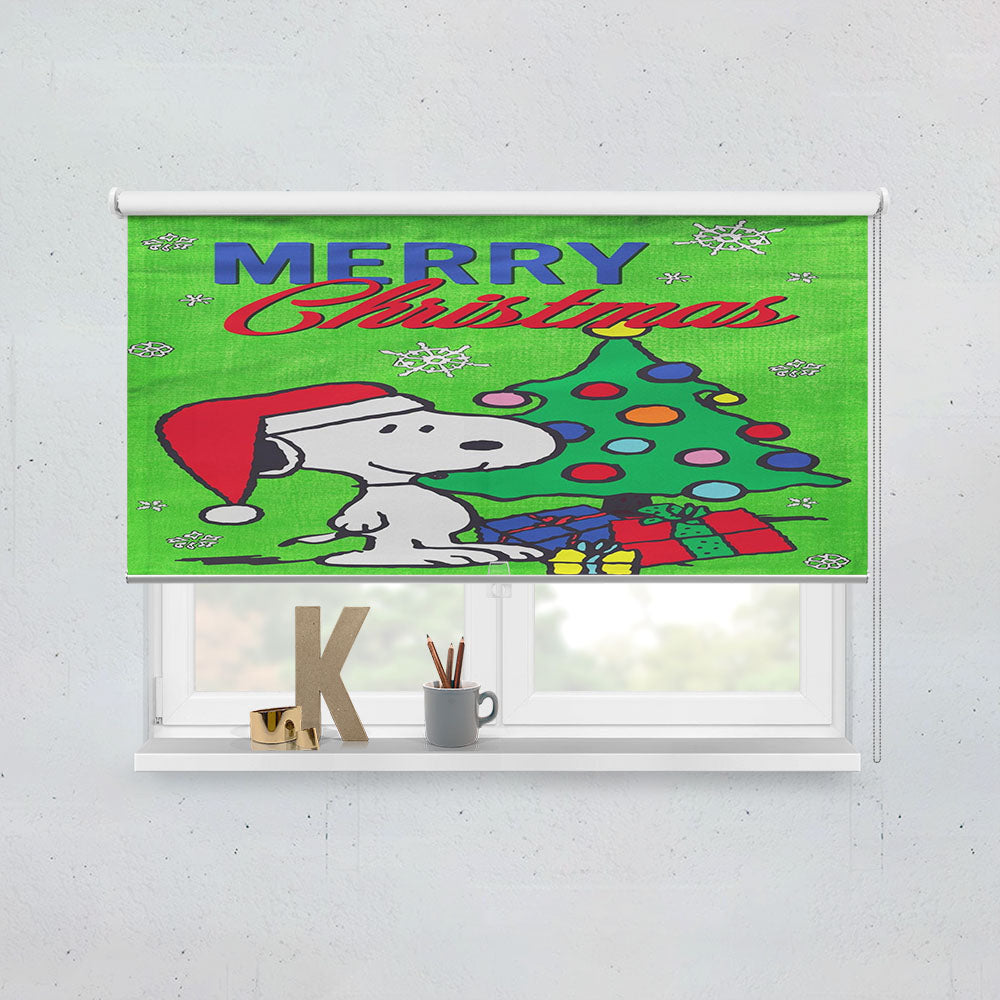 Peanuts Merry Christmas Snoopy Window Roller Blinds Shades