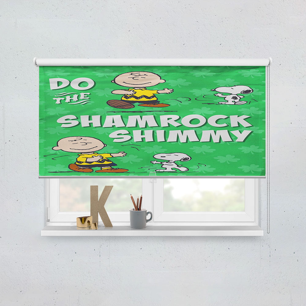Peanuts Snoopy And Charlie Brown Shamrock Window Roller Blinds Shades