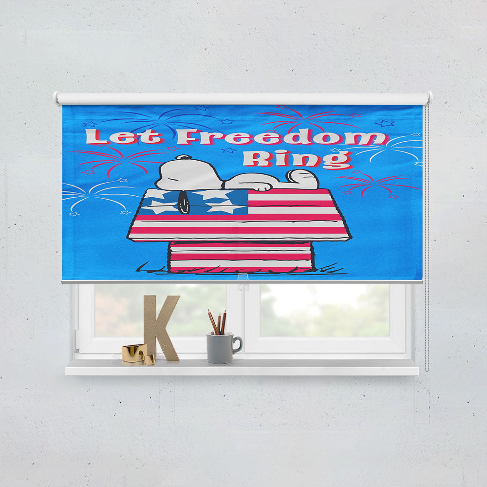 Peanuts Stars & Stripes Doghouse Window Roller Blinds Shades