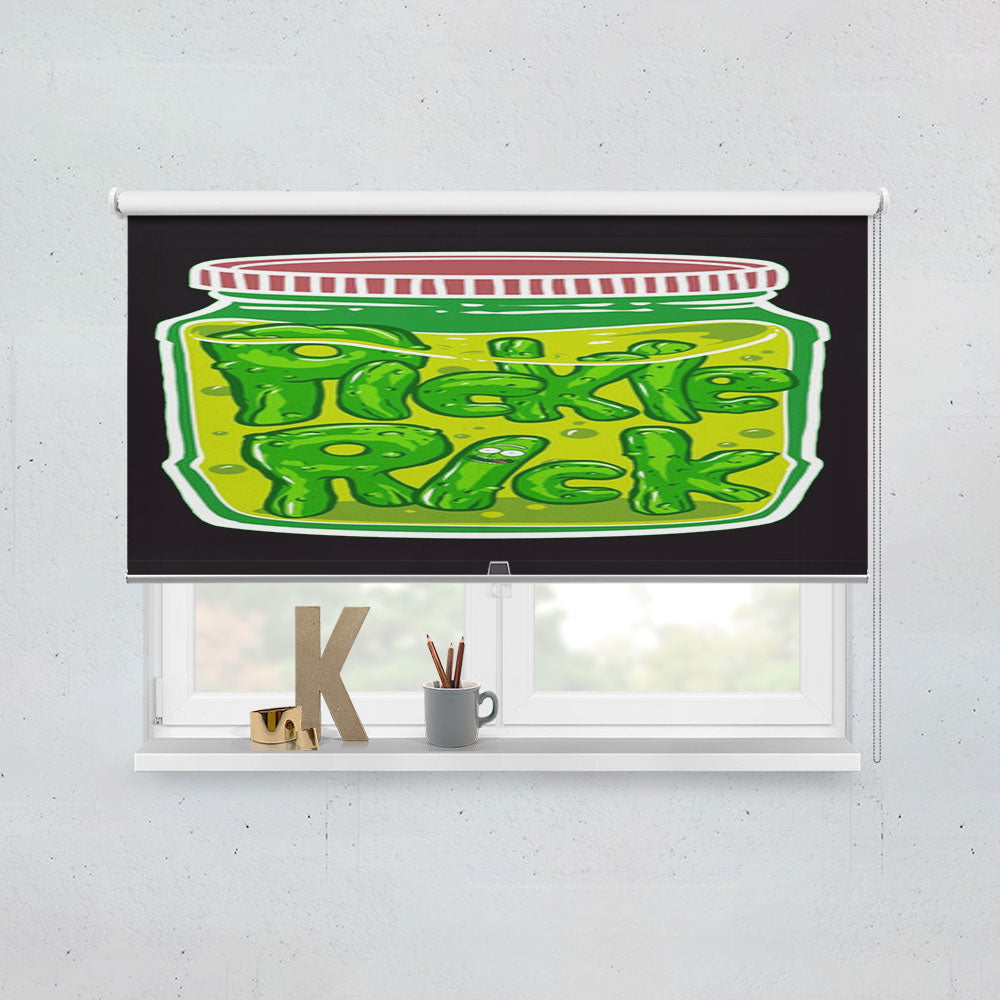 Pickle Rick Window Roller Blinds Shades