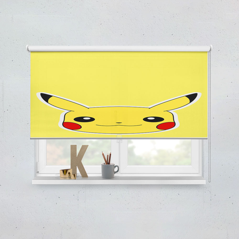 Pikachu Head Window Roller Blinds Shades