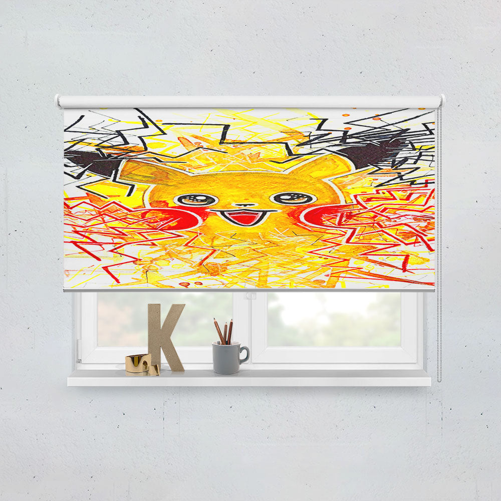 Pikachu Watercolor Window Roller Blinds Shades