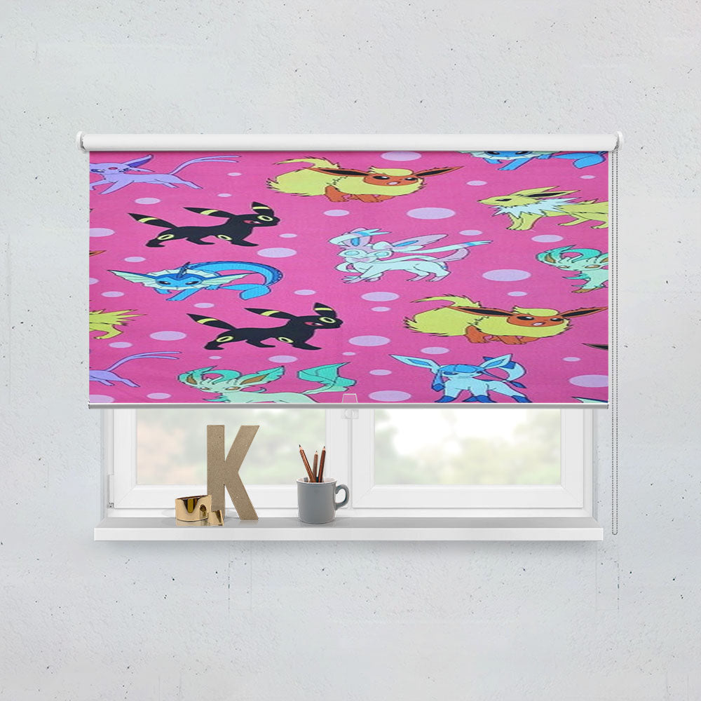 Pokemon Eeveelutions Pattern Window Roller Blinds Shades