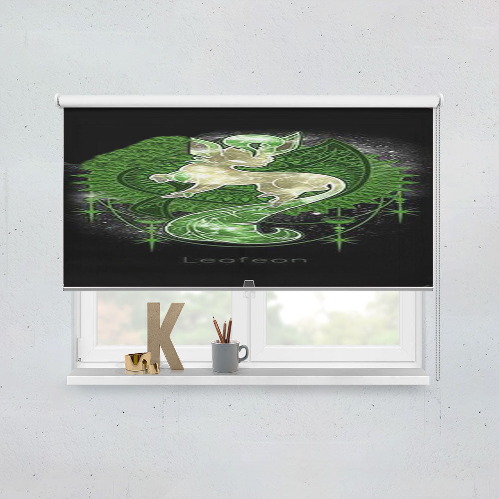 Pokemon Evee Evolution Leafeon Window Roller Blinds Shades