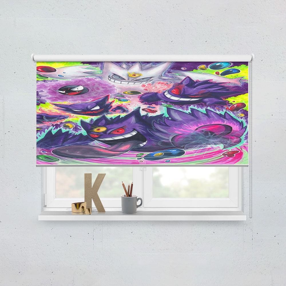 Pokemon Gastly Evolve Ghost Type Window Roller Blinds Shades