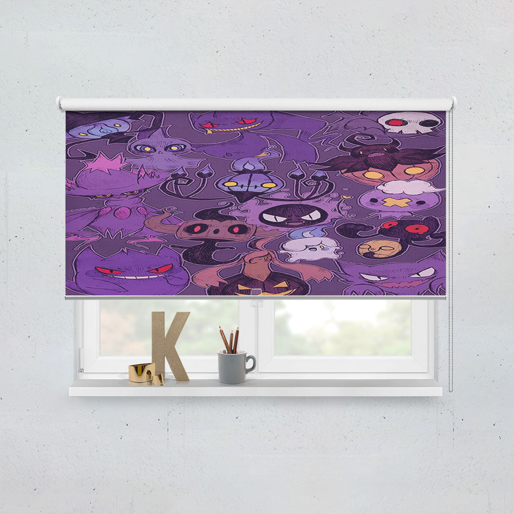 Pokemon Halloween Window Roller Blinds Shades