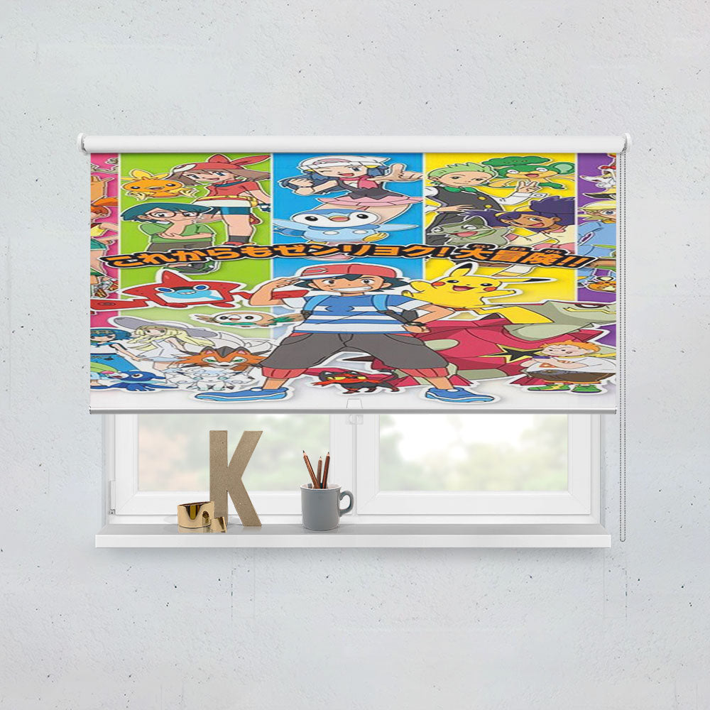 Pokemon Pikachu And Window Roller Blinds Shades