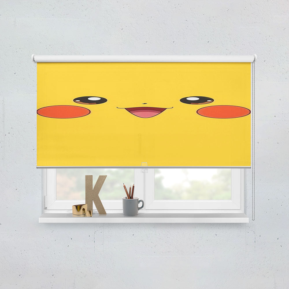 Pokemon Pikachu Face Window Roller Blinds Shades