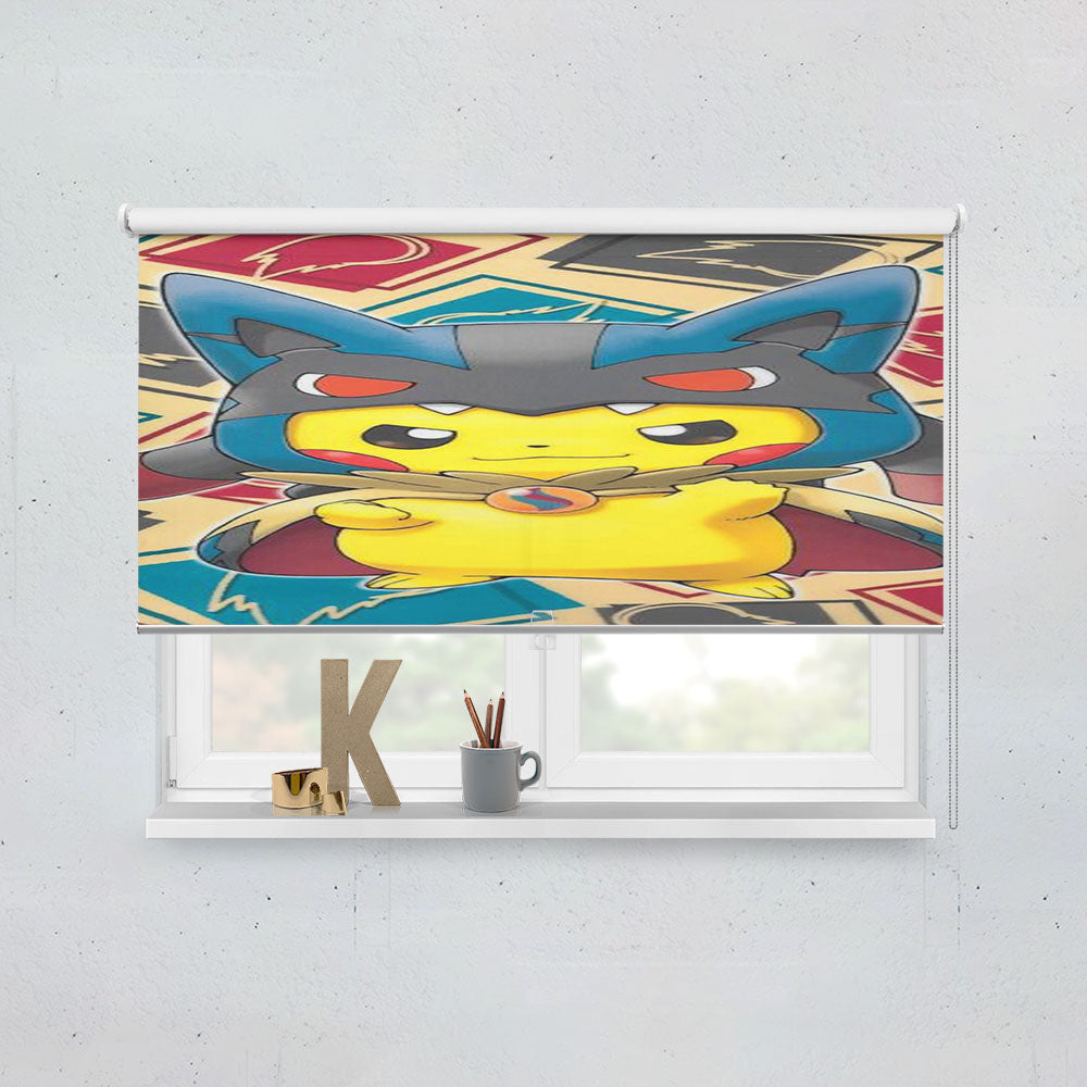 Pokemon Pikachu Funny With Costume Window Roller Blinds Shades