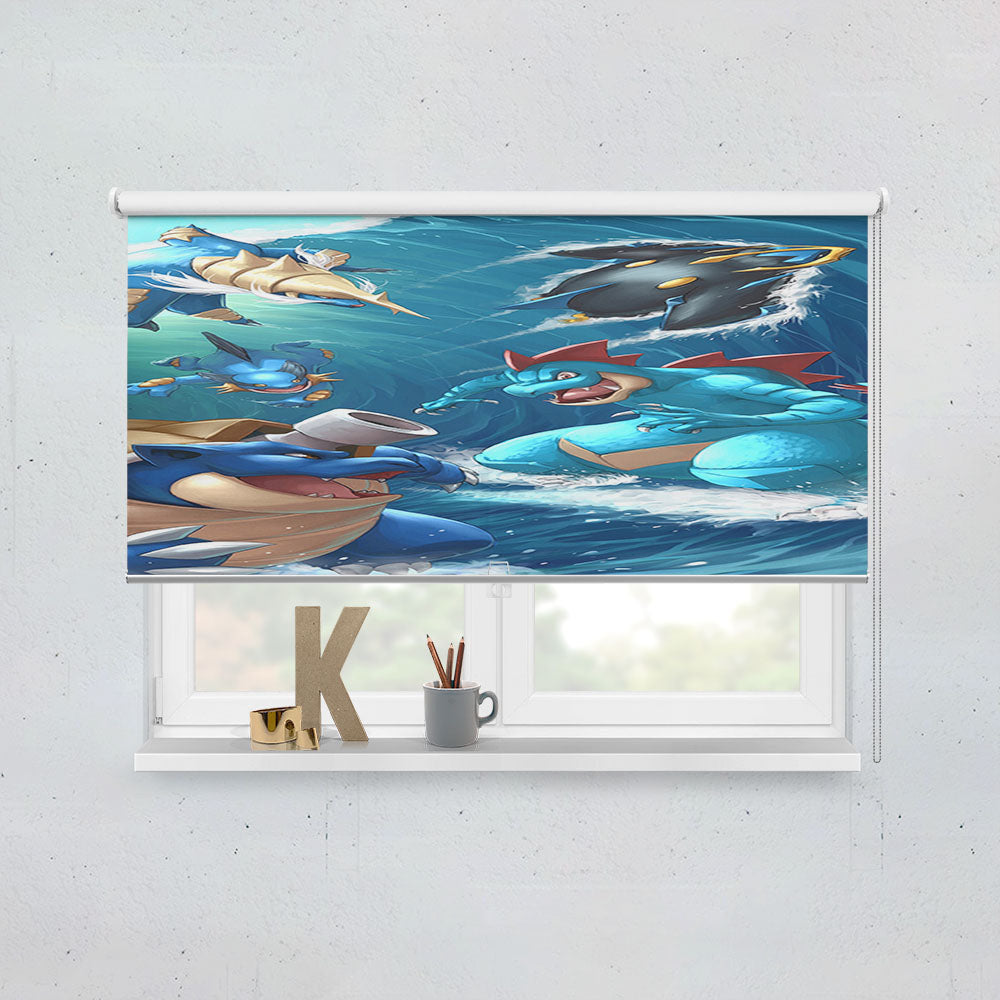 Pokemon Water Type Collections Window Roller Blinds Shades