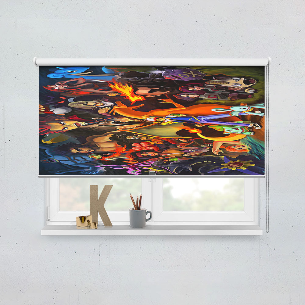 Pokemon Xy All Monsters Art Window Roller Blinds Shades