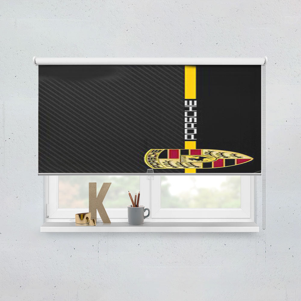 Porsche Stripe Carbon Window Roller Blinds Shades