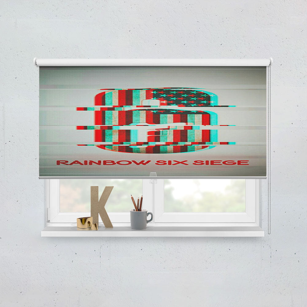 Rainbow Six Siege Usa Flag Glitch Window Roller Blinds Shades