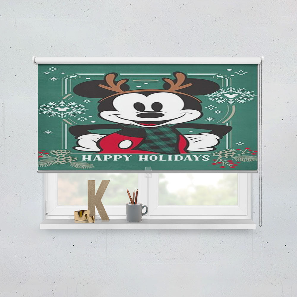 Reindeer Holiday Mickey Window Roller Blinds Shades