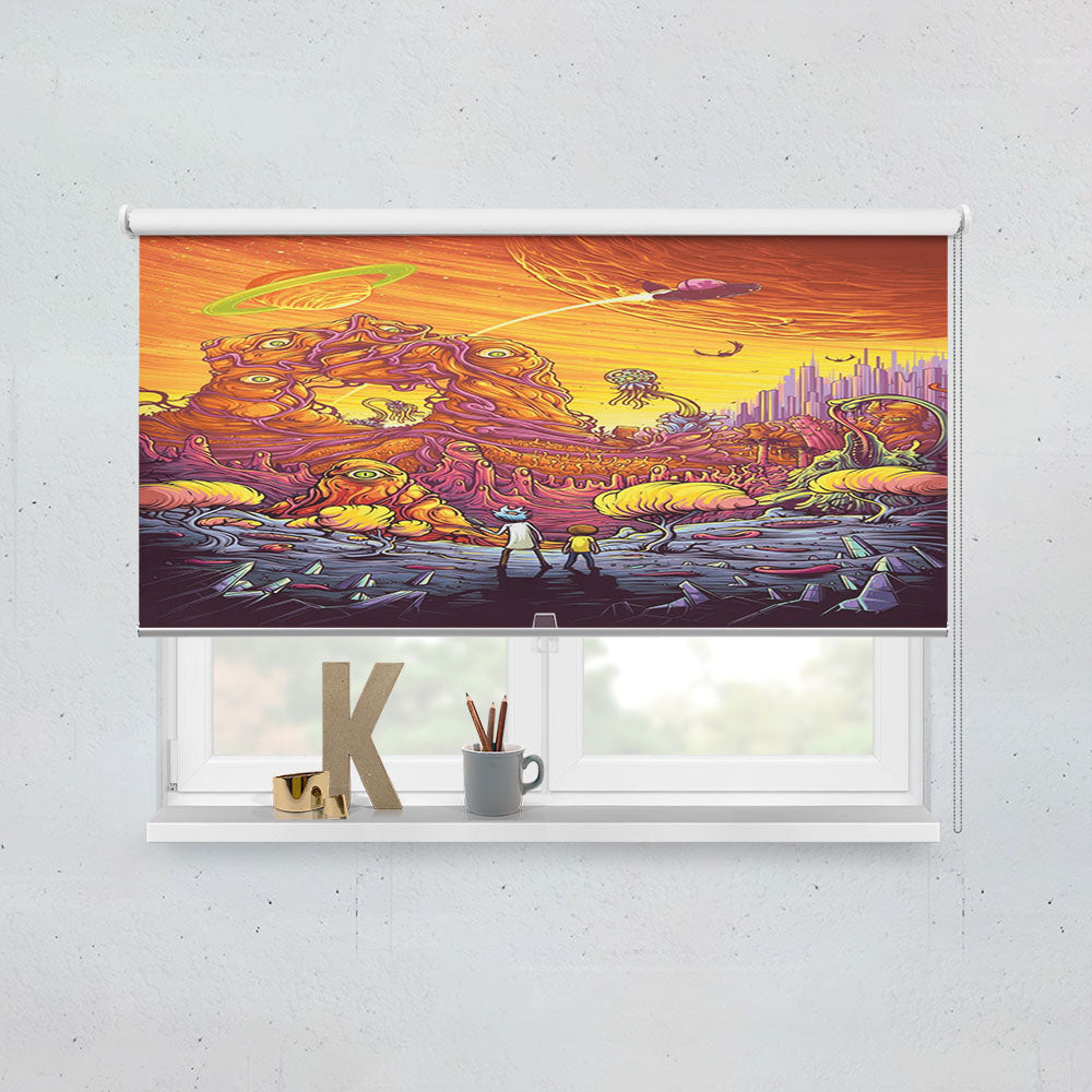 Rick And Morty Dirty Planet Window Roller Blinds Shades