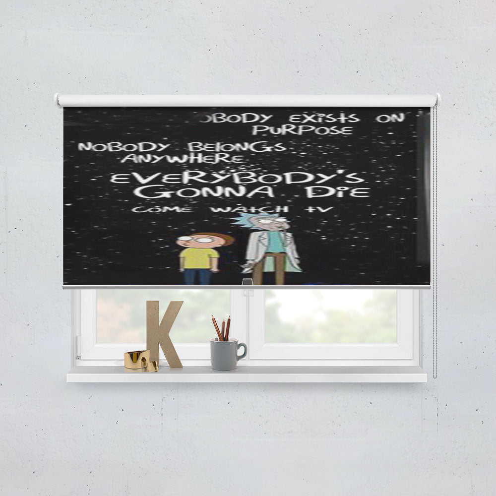 Rick And Morty Dump Window Roller Blinds Shades
