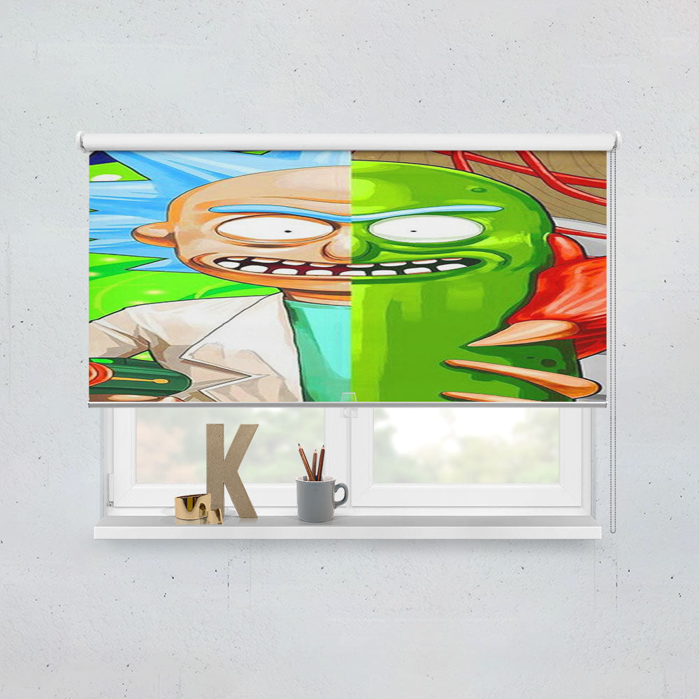 Rick Pickle Rick And Morty Window Roller Blinds Shades