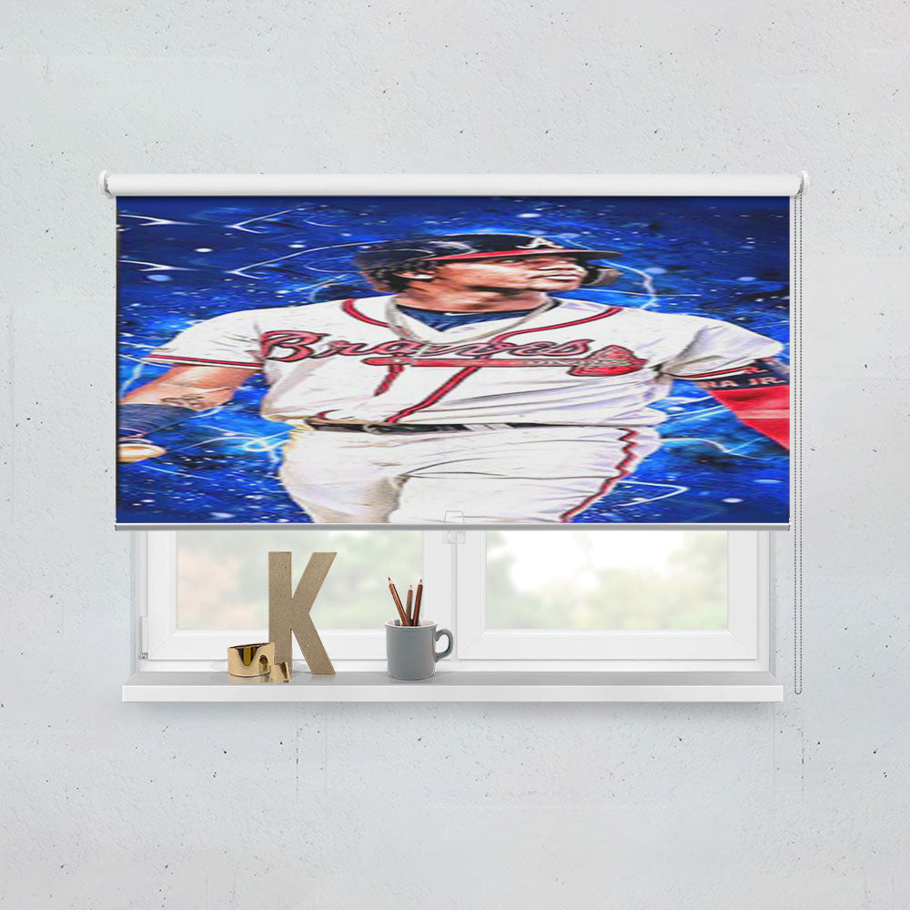 Ronald Acuna Jr Atlanta Braves Baseball Window Roller Blinds Shades