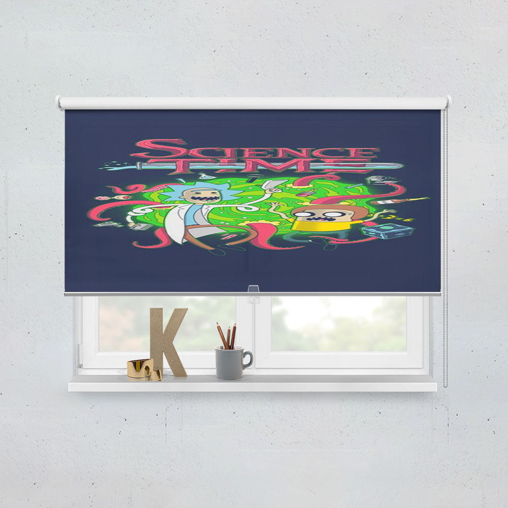 Science Time Adventure Time Rick And Morty Window Roller Blinds Shades