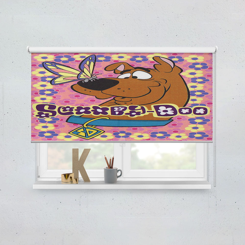 Scooby Doo Butterfly And Flower Window Roller Blinds Shades