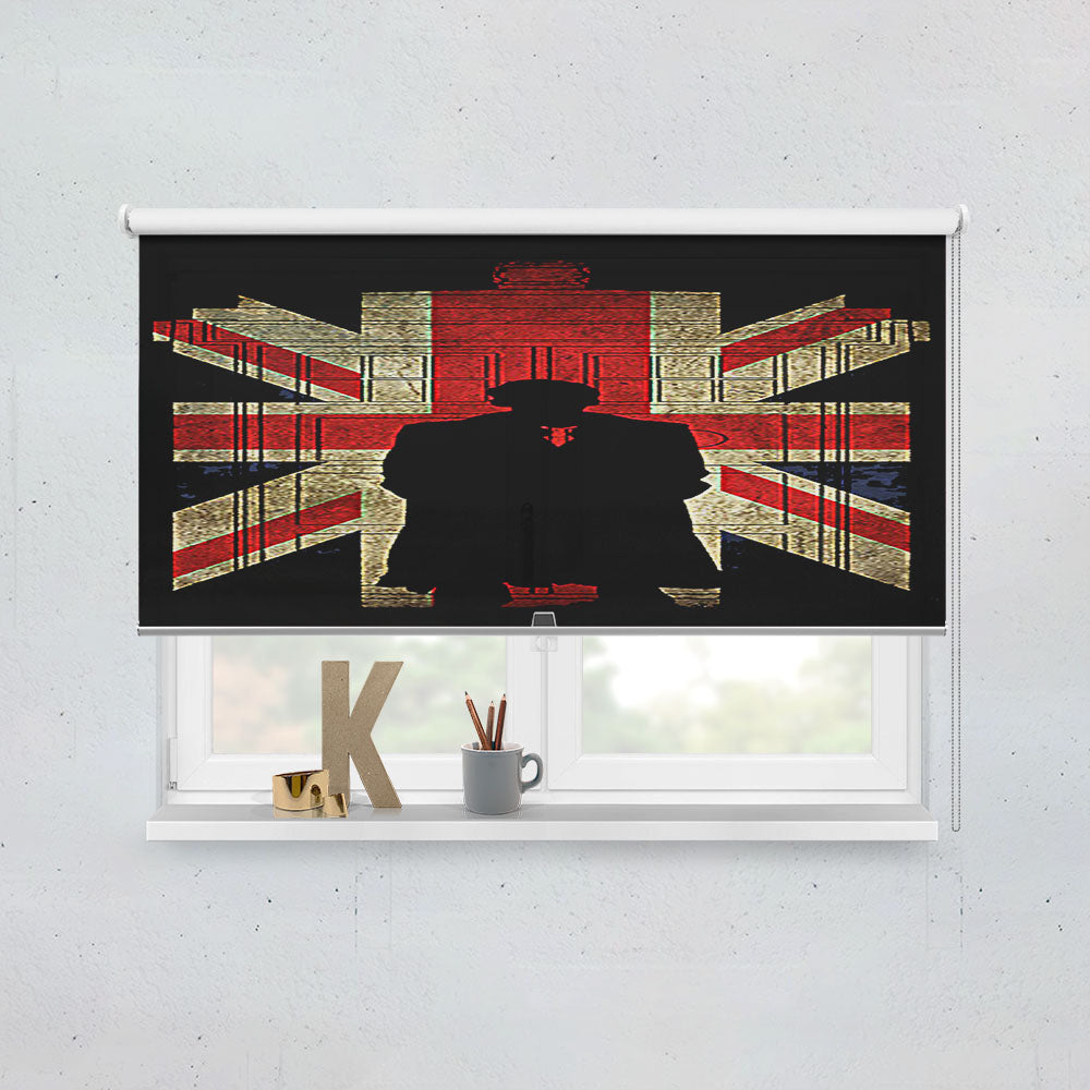 Sherlock Holmes And Union Jack Flag Window Roller Blinds Shades