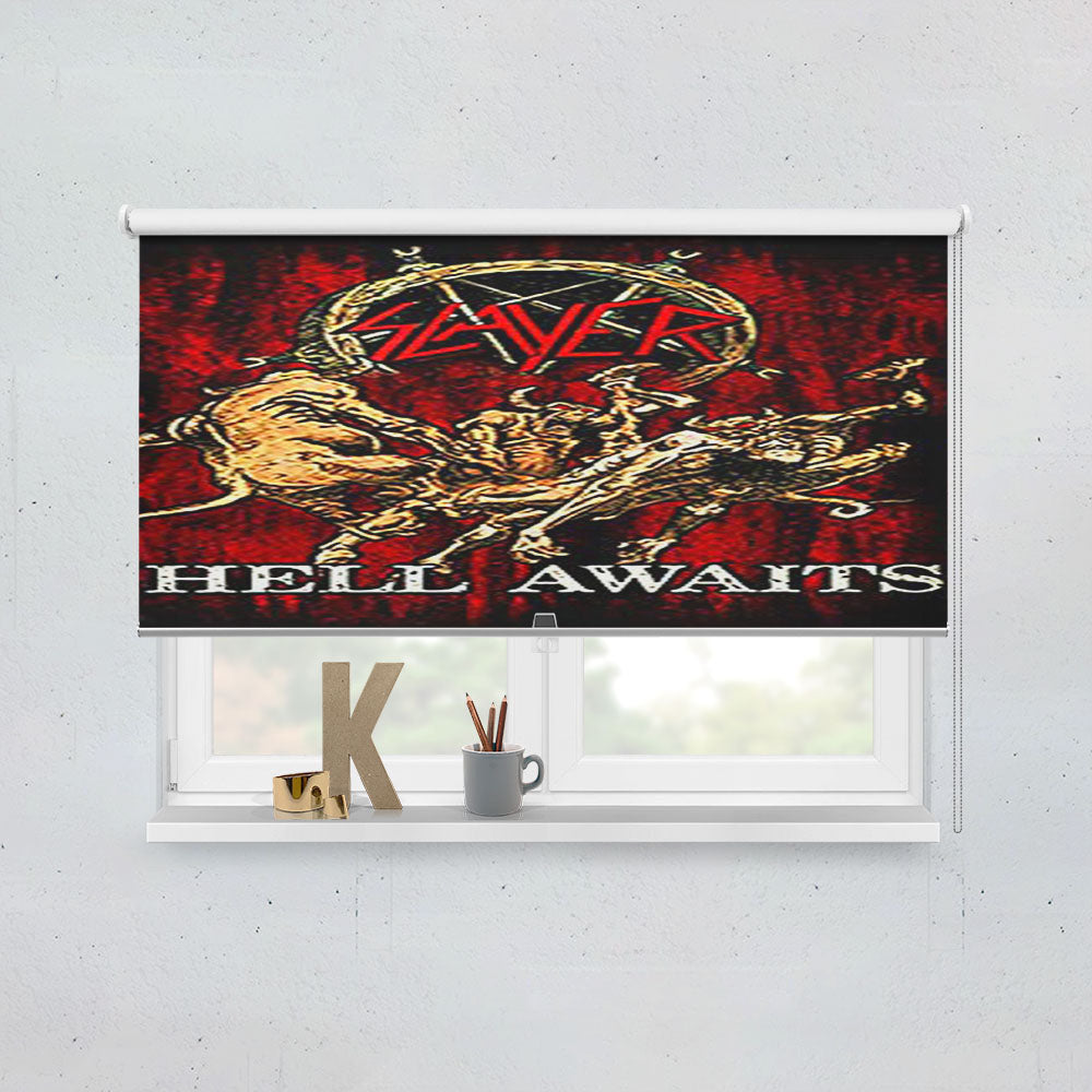 Slayer Hell Awaits Black Metal Band Window Roller Blinds Shades