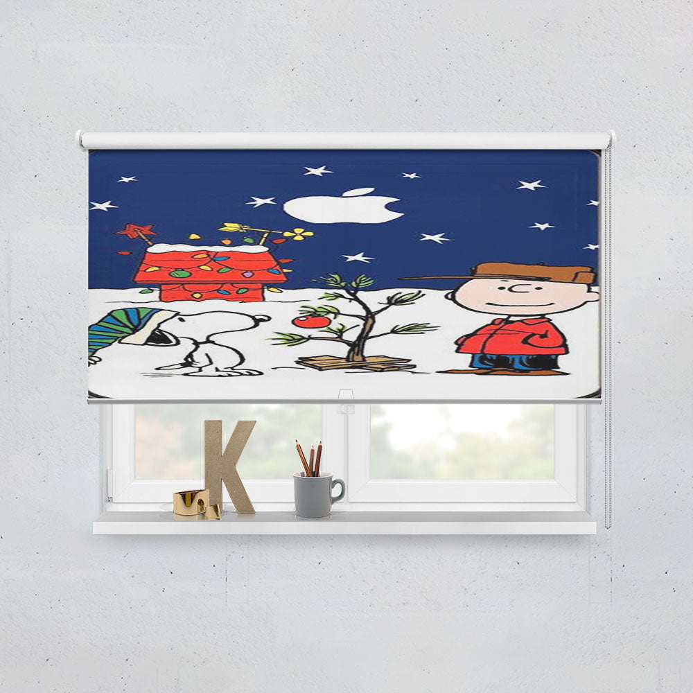Snoopy And Charlie And Starry Night Window Roller Blinds Shades
