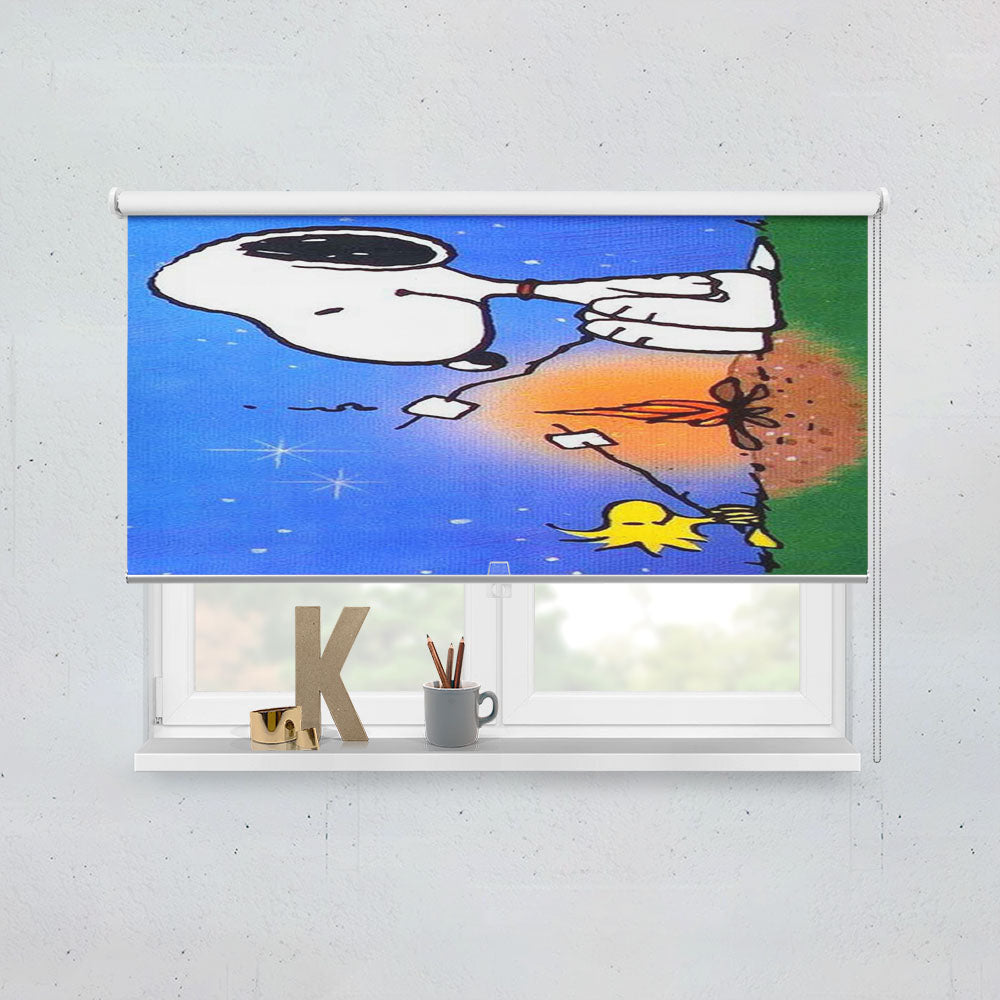 Snoopy Baseball Catch Window Roller Blinds Shades