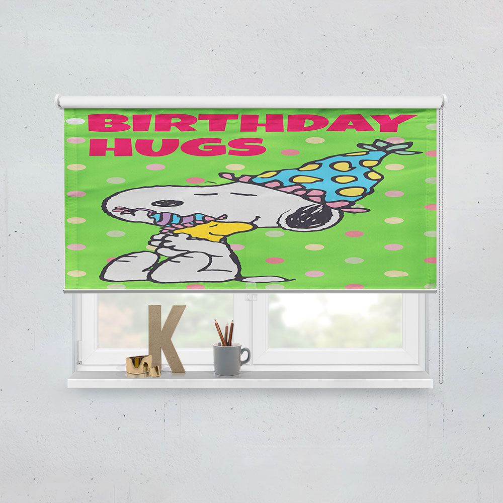 Snoopy Birthday 2 Window Roller Blinds Shades