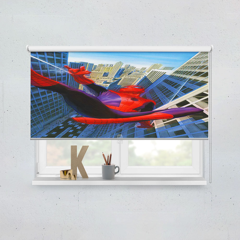 Spider Man Skull Webs Window Roller Blinds Shades