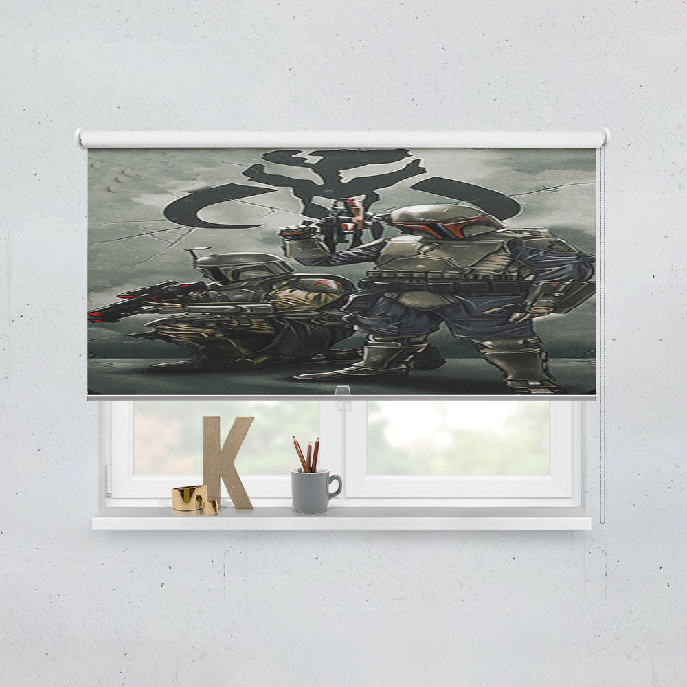 Star Wars Boba Fett Mandalorian Art Window Roller Blinds Shades