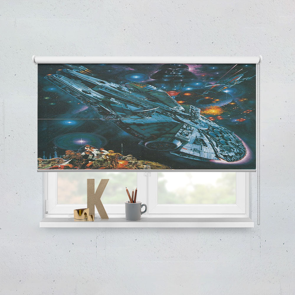 Star Wars Millennium Falcon Galaxy Window Roller Blinds Shades